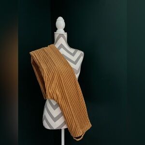 Free People Golden Bell-Bottomed Velvet Leggings